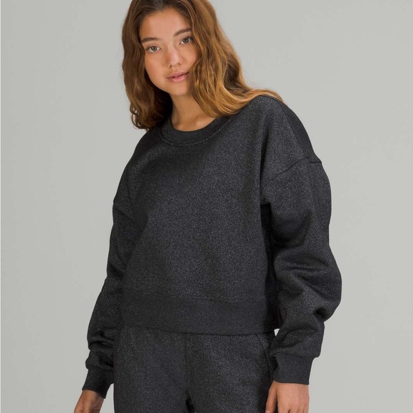 lululemon athletica Tops - Lululemon Perfectly Oversized Cropped Crew *Spark